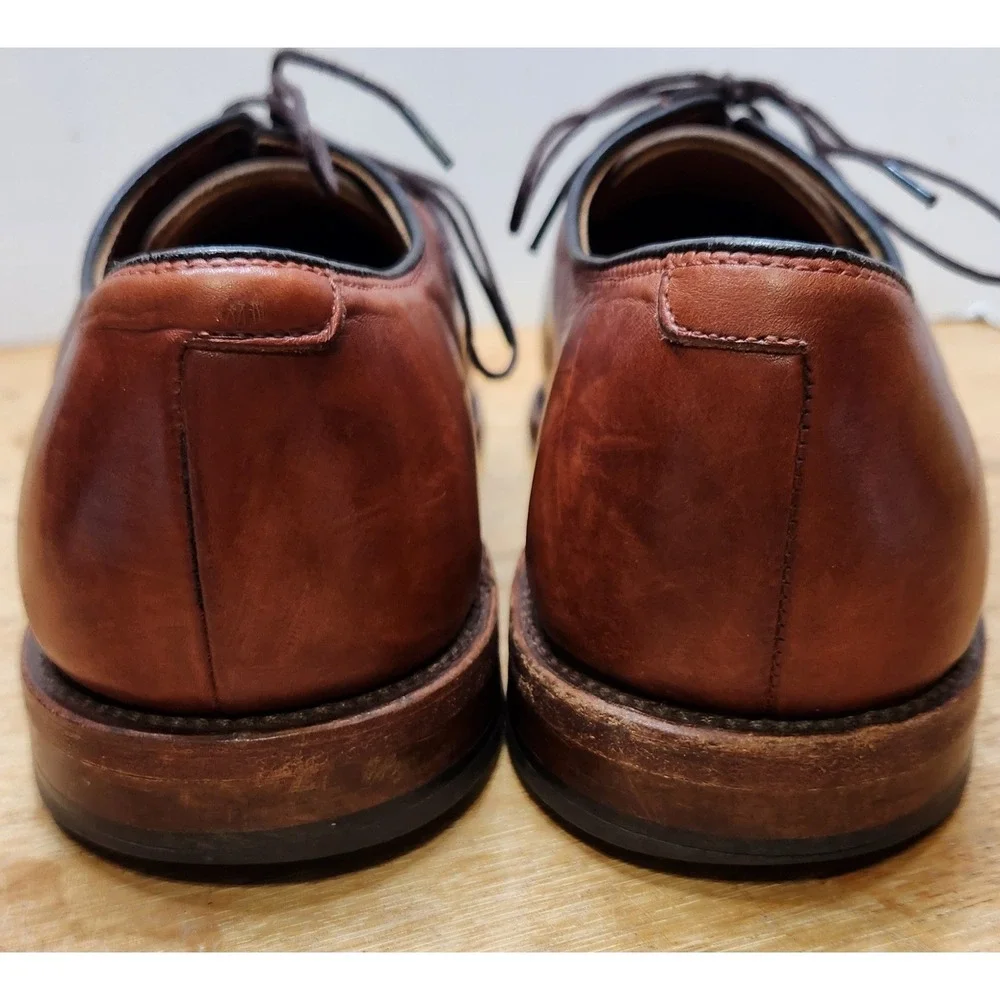 Allen Edmonds Delray Brown Leather Split Toe Derby Dress Shoes 11.5 D 1298
